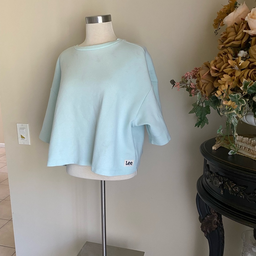 Relaxed Boxy Tee - Light Mint CropTop